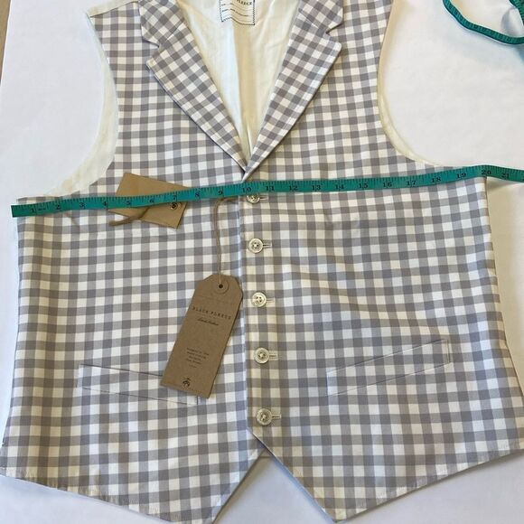 Brook Brothers Black Fleece Vest Suite Size XXS Plaid-New - Picture 8 of 17